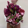 Розкішний букет з лілією «Аметистові сни»