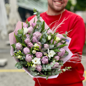 Чарівний букет у бузкових тонах «Ароматний туман»