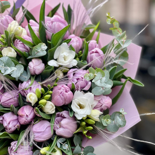 Чарівний букет у бузкових тонах «Ароматний туман»