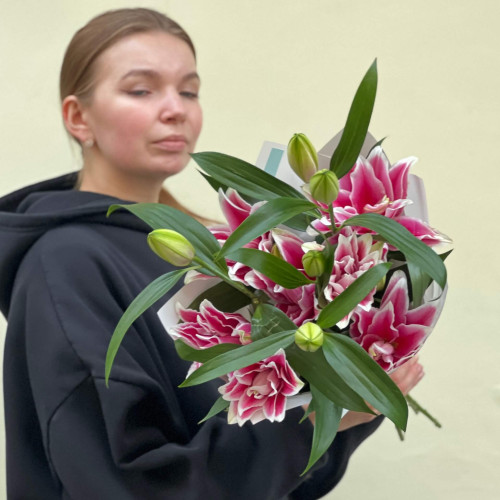 3 гілочки лілії сорту Fabienne «Таємниця Фібі»