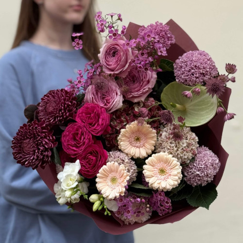 Bouquet in purple tones «Evening Inspiration»