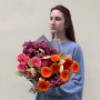 Vibrant bouquet with gerberas «Spicy Tangerine»