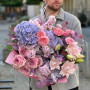 Delicate voluminous pink and lilac bouquet «Floral Poetry»