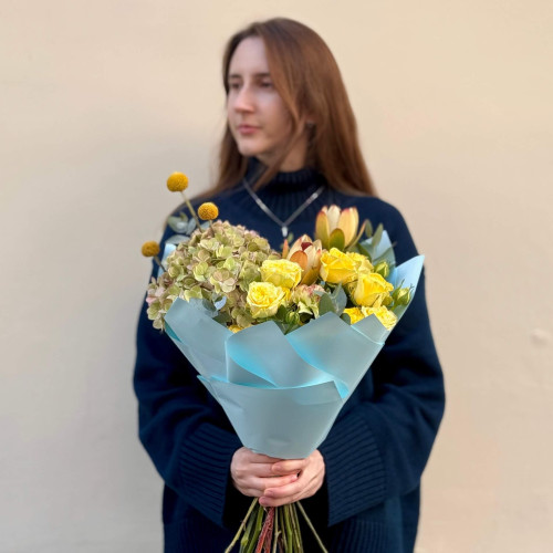 Сонячний осінній букет «Солодкий виноград»