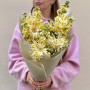 Милий пухнастий букет з герберами Pasta Carbonara «Ранкове сонце»