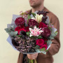 Цікавий букет у насичених відтінках «Сливова розкіш»