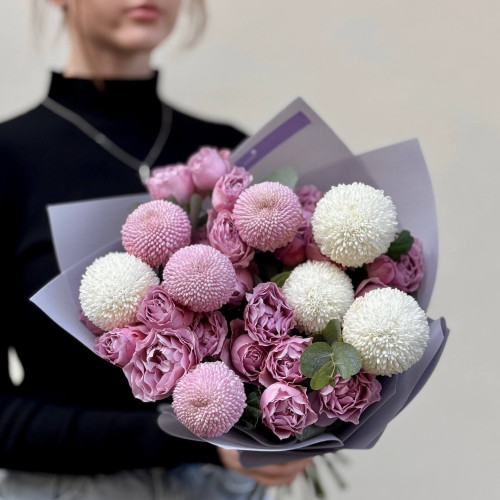 Delicate lilac bouquet «Lavender Ice Cream»