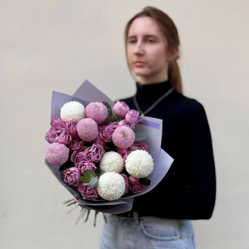 Delicate lilac bouquet «Lavender Ice Cream»