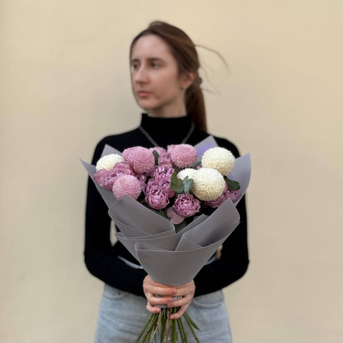 Delicate lilac bouquet «Lavender Ice Cream»