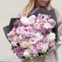 Exquisite bouquet with peonies and lilac «Quiet Luxury»