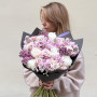 Exquisite bouquet with peonies and lilac «Quiet Luxury»