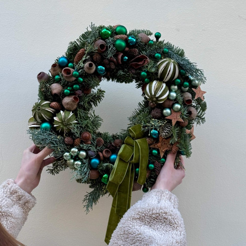 Різдвяний вінок «Святковий Смарагдовий»