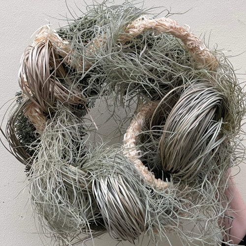 Stylish interior wreath with Tillandsia «Carpathian Whirl»