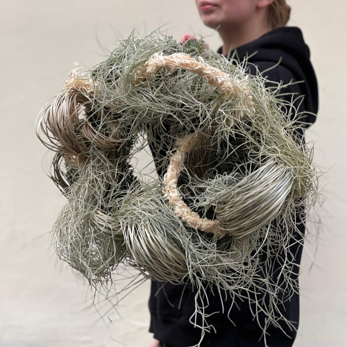 Stylish interior wreath with Tillandsia «Carpathian Whirl»