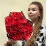 Букет із 9 піоновидних троянд Dark X-Pression «Палкі емоції»