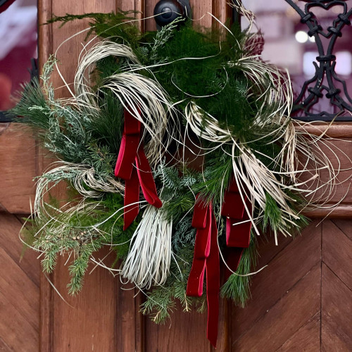 Мінімалістичний природний святковий вінок «Українське Різдво»