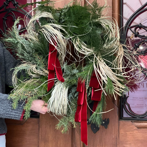 Мінімалістичний природний святковий вінок «Українське Різдво»