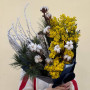 Fragrant winter bouquet with mimosa «Spring in Silver»