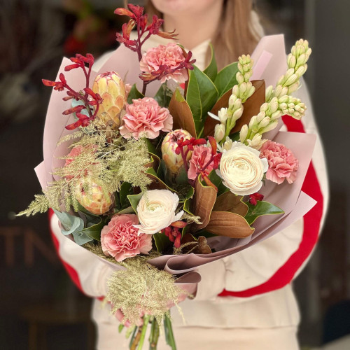 Aromatic bouquet with tuberose and protea «Lasting Fragrance»