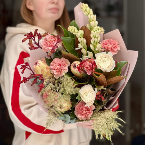 Aromatic bouquet with tuberose and protea «Lasting Fragrance»