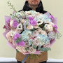 Voluminous luxurious bouquet in lilac and blue shades «Lavender Planet»