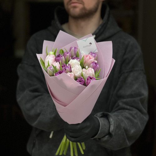 Мікс із 19 півонієвидних тюльпанів «Туман Провансу»