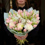 Luxurious spring bouquet with lilac, ranunculus and Thijs Boots tulips «First Feelings»