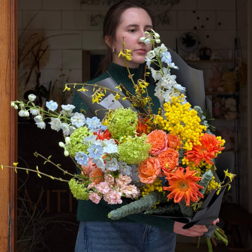Яскравий різнобарвний букет «Медові фарби»