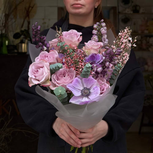 Елегантний букет у фіолетових відтінках «Аметистова ніч»