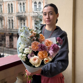 Мереживний букет «Глибока валентинка»