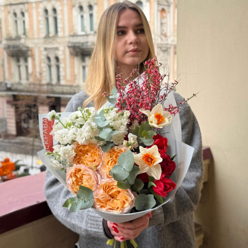 Романтичний букет «Лагідна валентинка»