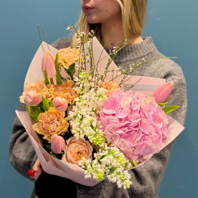 Ніжний букет «Ласкава валентинка»