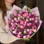79 тюльпанів у букеті «Лавандова обіцянка»