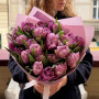 Bouquet of lilac peony tulips «The Wonderful Sea»