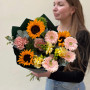 Bouquet of sunflowers in warm hues «Radiant Comfort»