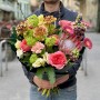 Необычный роскошный букет с экзотической протеей «Восточные пряности»