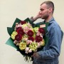 Незвичайний букет з ексклюзивною трояндою Veggie «Ароматне яблучко»