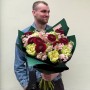 Незвичайний букет з ексклюзивною трояндою Veggie «Ароматне яблучко»