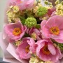 Unusual fragrant bouquet with mattiola and peonies «The Way to the Heart»