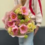 Unusual fragrant bouquet with mattiola and peonies «The Way to the Heart»