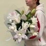 3 Stems of luxurious double Roselily Anouska lily in the bouquet «Starry Dreams»