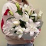 3 Stems of luxurious double Roselily Anouska lily in the bouquet «Starry Dreams»