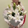 3 Stems of luxurious double Roselily Anouska lily in the bouquet «Starry Dreams»