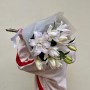 3 Stems of luxurious double Roselily Anouska lily in the bouquet «Starry Dreams»