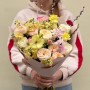Пухнастий букет у теплих пастельних тонах «Сонячна акварель»