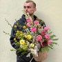 Нежная пасхальная композиция с ранункулюсами «Светлая радость»