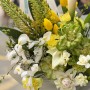 Interesting tiered bouquet in lemon and white tones «Capri Panoramas»