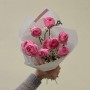 9 ранункулюсов сорта Azur Light Pink  букете «Тихая влюблённость»