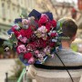 Роскошный букет в насыщенных цветах «Пурпурная птица»