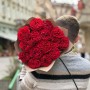 15 роз сорта Red Eye в букете «Новая классика»